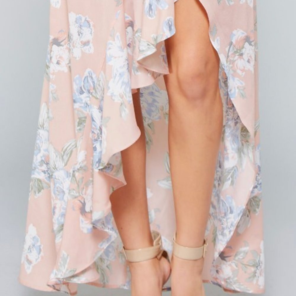 Floral High-Low Ruffle Maxi Dress - Picture 7 of 16
